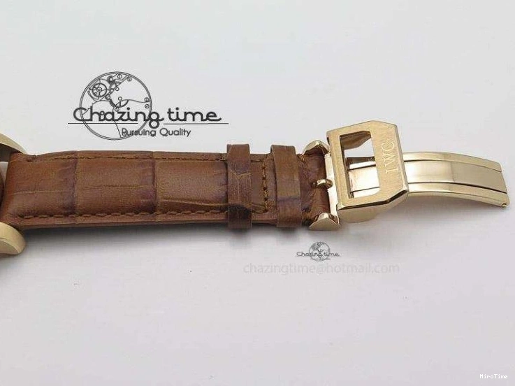 MIROTIME 0131 Youthful Pilot Chrono RG 3878 Gray Dial on Light Brown Leather Strap A 7394